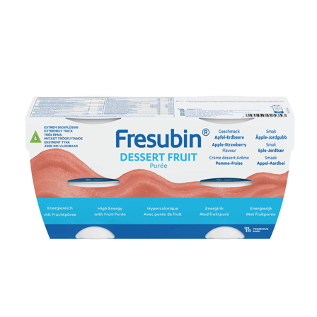 Fresubin Fresubin dessert fruit, Epler og jordbær, 4x125 ml