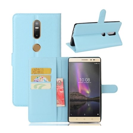 Lenovo Phab 2 Plus Lommebok Lær Flip Etui - Blå