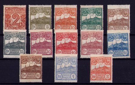 San Marino 1921-1923 - AFA 67-79 - Postfrisk