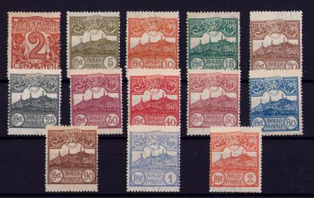 San Marino 1921-1923 - AFA 67-79 - Postfrisk