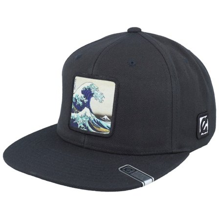 Public Domain - Svart snapback Keps - Hokusai The Great Wave Black Snapback @ Hatstore