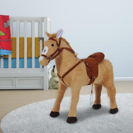Rootzin ratsastushevonen - Beige - Pehmo, metalli, Pp Puuvilla - 33,46 cm x 11,02 cm x 23,62 cm