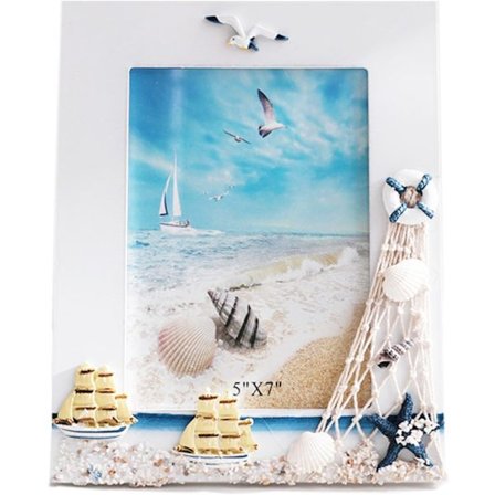 Träram för dekoration 6”, 1 st bordsfoto ram vertikal foto ram nautisk foto ram