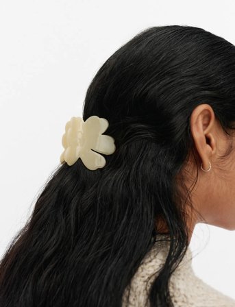 Marimekko Unikko Hair Clip Small - Beige - ONE SIZE