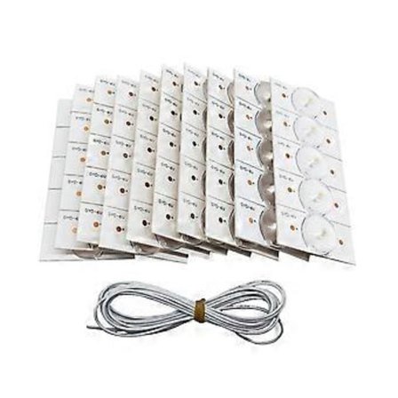50 st 6V SMD Lamppärlor med Optisk Linsfilter för LED TV Reparation 32-65 Tum, 2M Kabel LED Ljusremsa Delar Tillbehör