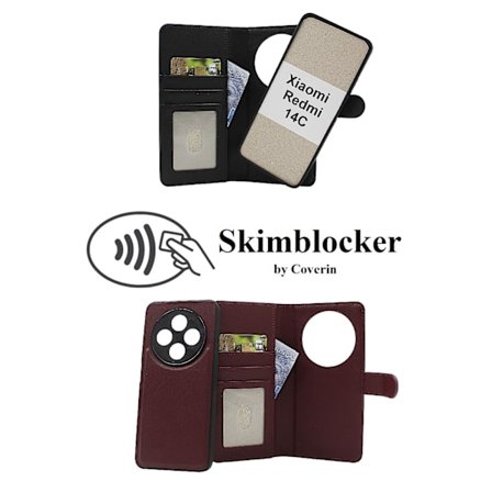 Skimblocker Xiaomi Redmi 14C Magnet Plånboksfodral