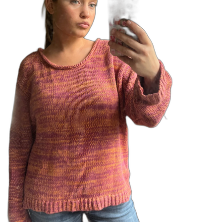 Stickad tröja Acne Studios lila/orange