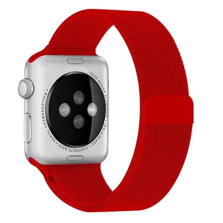 JLT Apple Watch 38/40/41/42mm Milanese Watch Strap - Red