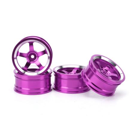 4 stk 1/10 aluminiumslegering hjulnav tilbehør RC dele Passer til HSP 94123 Touring Drift CarPurple