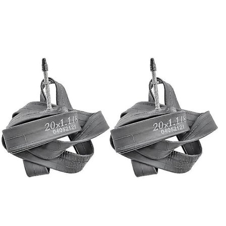 2-pack Cykelslang 20X1-1/8 Cykeldäck Innerslang med 451 Fransk Ventil för Hopvikbar Cykel