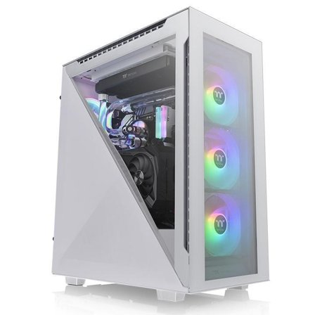 Thermaltake Divider 500 TG Snow ARGB - MDT - ATX - sidepanel med vindue (hærdet glas) - ingen strømforsyning (PS/2) - hvid - USB/Lyd