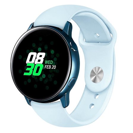 Til Samsung Galaxy Watch Active2 Bluetooth-version 40mm Smart Watch Solid Color Silikonurrem