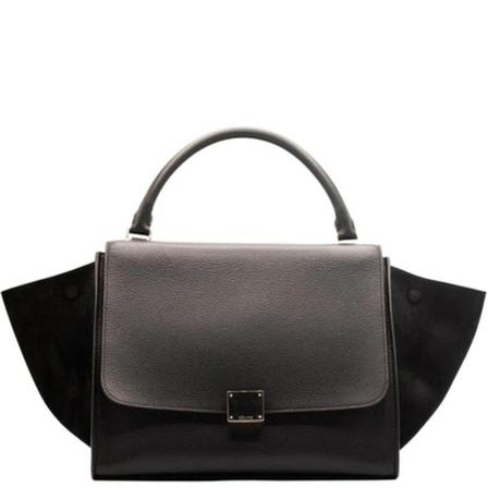 Celine Vintage, Pre-owned Trapeze Leather bag Zwart, Dames, Maat:ONE Size,leer