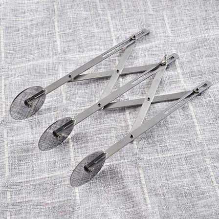 Deigkutter kakdeler, rustfritt stål 7 hjul justerbart deighjul, multifunksjonell rustfritt stål deigdeler skjærehjul pizzakutter