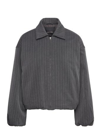 Monki Padded Suiting Bomber Jacket - Grey - S