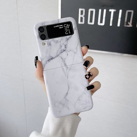 Marmor stötfångare telefonskal skydd för Samsung Galaxy Z Flip 3 4 5g
