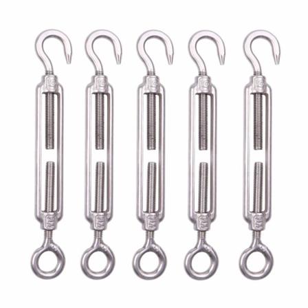 Galaxy 5 stk Vridspændeskruer Trådspændere M6 Rustfrit Stål Tråd Justerbar Hak og Øje Rep Spændere Heavy Duty