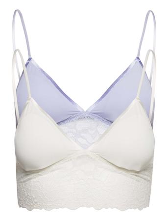 Light Padded Crystal-2Pp Bralette Lingerie Bras & Tops Soft Bras Triangle Bras Vit Dorina