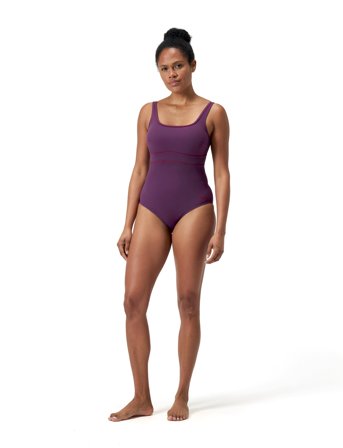 Speedo Womens Shaping Contoureclipse Swimsuit - Purple - 36