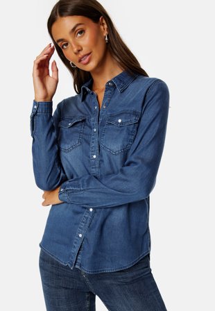 VILA - Vibista Denim Shirt - Kläder - - Bubbleroom