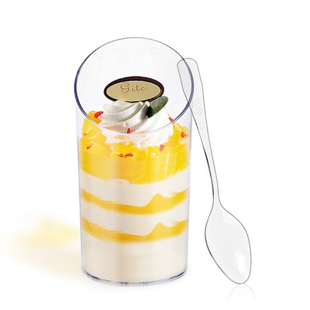 Kristallklara lövformade fat 24-pack