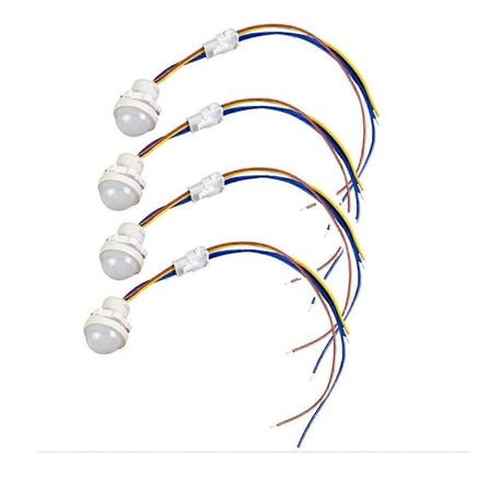 4 stk. bevegelsessensor lysbryter, PIR-sensor smart deteksjonsbryter, AC110-240V tak- eller veggmontert smart lysbryter