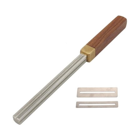 Guitar Båndfil Dressing Metalfil Med 2 Beskyttelsestræhåndtag Guitar Reparation Vedligeholdelse Lut