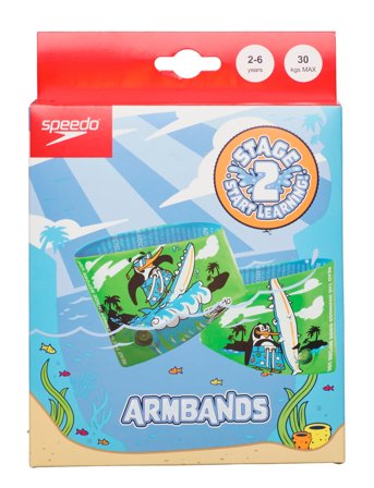 Speedo Printed Arm Bands - Green - 2-6Y