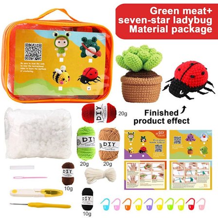 Virkningssats för nybörjare Virkad gosedjurssats 01 01