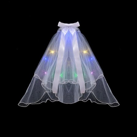 Glød Bryllupsslør Sløyfe Perleslør CLOLOR LIGHT CLOLOR LIGHT