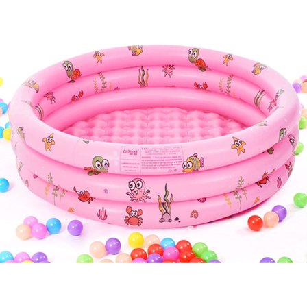 Barnpool, (Puder) Rund Uppblåsbar Pool, 100x35cm Uppblåsbar