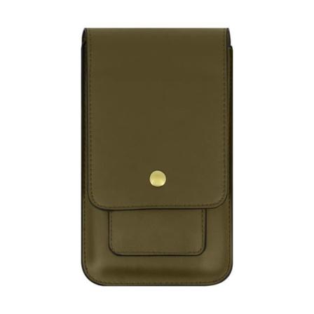 Vertikal Horisontell Multipocket Smartphone Bälte Hölster Magnetisk knapp Grön Grön