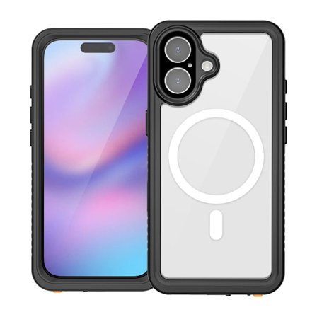 4Smarts Apple iPhone 17 Case MagSafe Compatible Waterproof – Black/Transparent