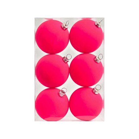 12 stk. 6 cm fløyelsmakronfargede julekuler, festlige treornamenter for julebord og dekorasjoner_Kvalitetsgåvor