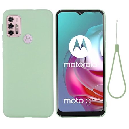 Matte Liquid Silikone Cover til Motorola Moto G20 - Grøn