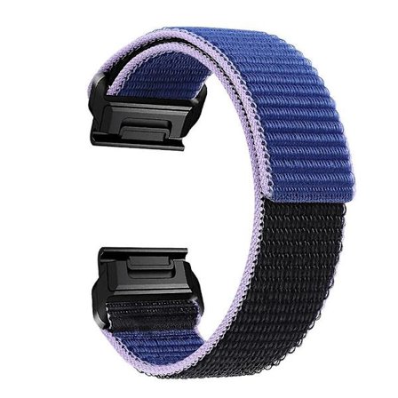 För Garmin Tactix 7 Pro/Fenix 7X/Fenix 6X Pro 26mm Nylon klockarmband Justerbart handledsband