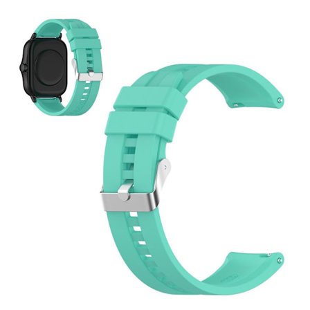 20mm silicone watchband for Amazfit GTS devices - Cyan