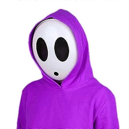 Shy Guy Cosplay Skræmmende Maske Hvidt Ansigt Cover Terror Halloween Fest Kostume Rekvisitter Hovedbeklædning Tilbehør Til Horror Rollespil