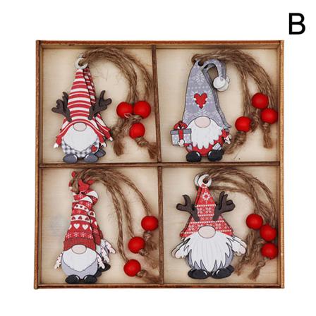 9/12 St Julgran Hängande Trähängen Xmas Home Party O