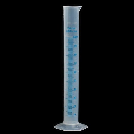 1 stk Plast Målesylinder Lab Test Væske Prøve Rør