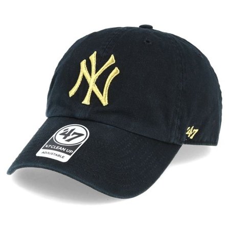 47 Brand - MLB Svart adjustable Keps - New York Yankees Metallic Black/Gold Loughlin Adjustable @ Hatstore