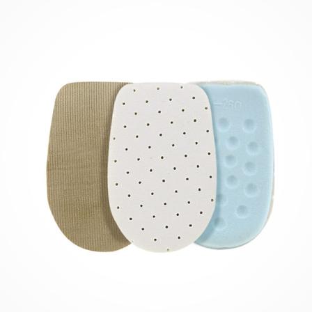 Uformelle innleggssåler med hæl for menn og kvinner, tykke latex, myke støtdempende innleggssåler med ryggstøtte Hvit (med hull) White (with holes) L
