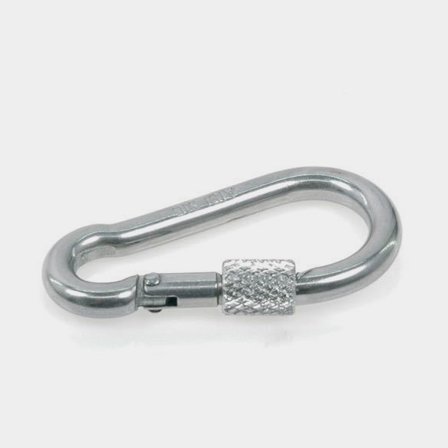 Mosquetón con cierre 1852-Marine, acero inoxidable, Ø11 mm, 120 mm