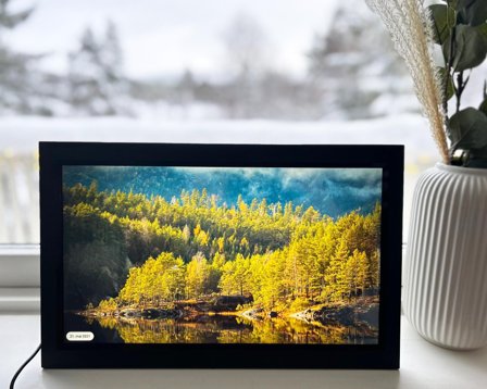 Ontario Frameo 15.6" digital fotoramme svart, 1920x1080 IPS touch