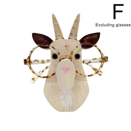 Brilleholder i tre med dyremotiv, solbrilleutstillingsstativ, brilleholdere