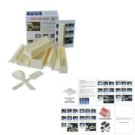 Sushi Making Kit Deluxe Edition med komplett Sushi Set 10 deler