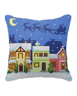 Broderipakke Pute Julebyen - Orchidea