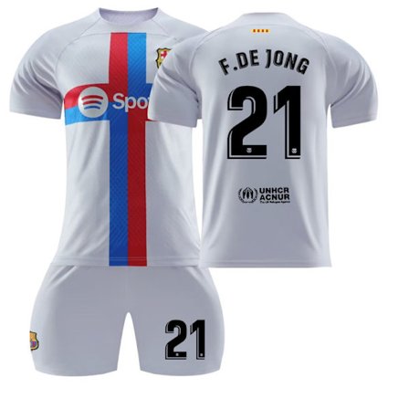 22 Barcelona tröja 2 bortamatch NO. 21 De Jong tröja