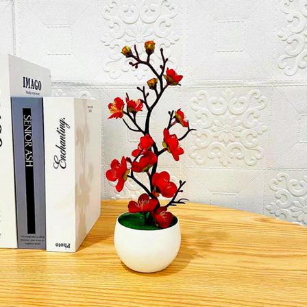 1 St Plommonblommor Konstgjorda Krukväxter Blommar Simulering Plommon