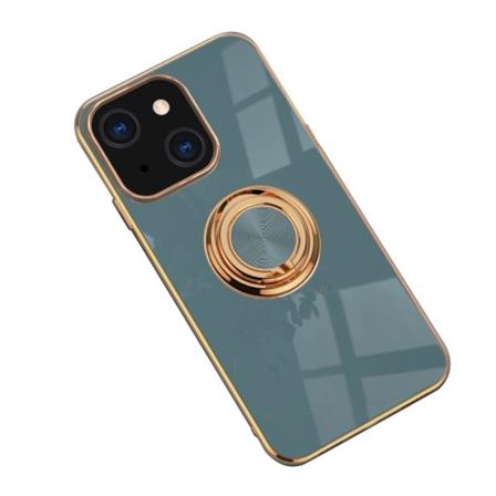 IPhone 13 TPU-skal med en ringhållare - Grått grå